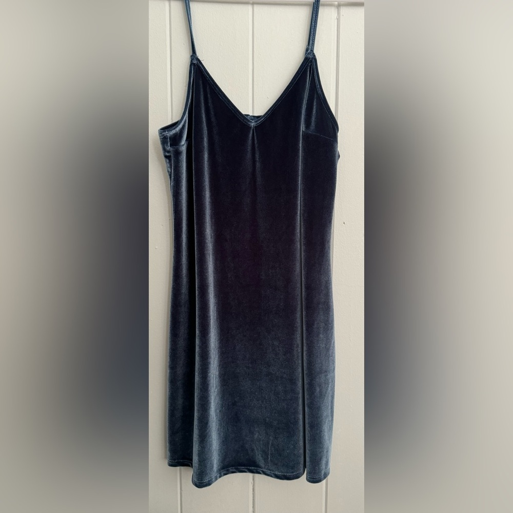 Hollister Co. || Dusty Blue || Velvet Slip || Cocktail Dress Small
